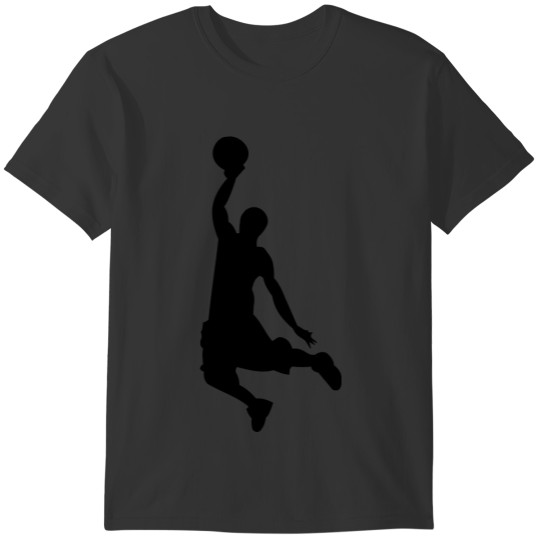 Slam dunk basketball player scoring T-shirt