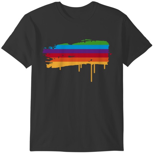 A rainbow flag as a graffiti T-shirt