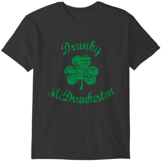 Distressed Drunky McDrunkerton Shamrock T-shirt