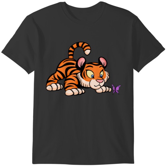 Baby Tiger with Butterfly T-shirt