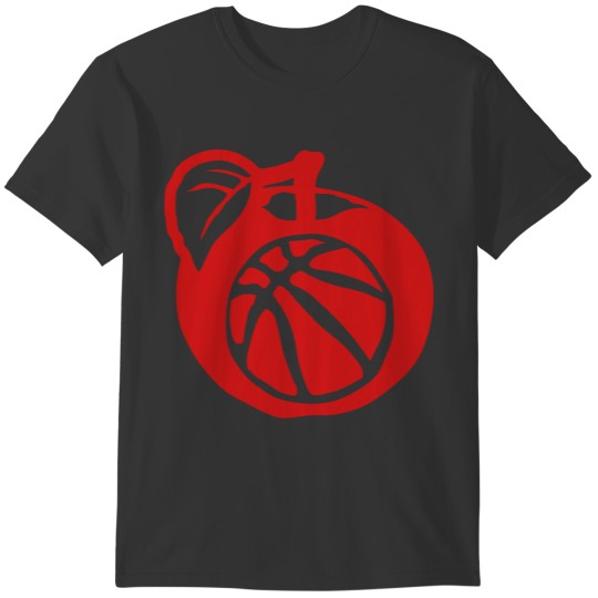 apple footprint basketball ball T-shirt