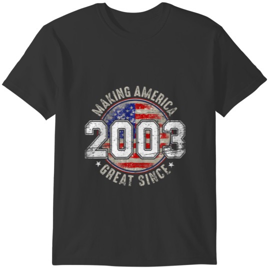 19Th Birthday Vintage Making American Flag Great S T-shirt