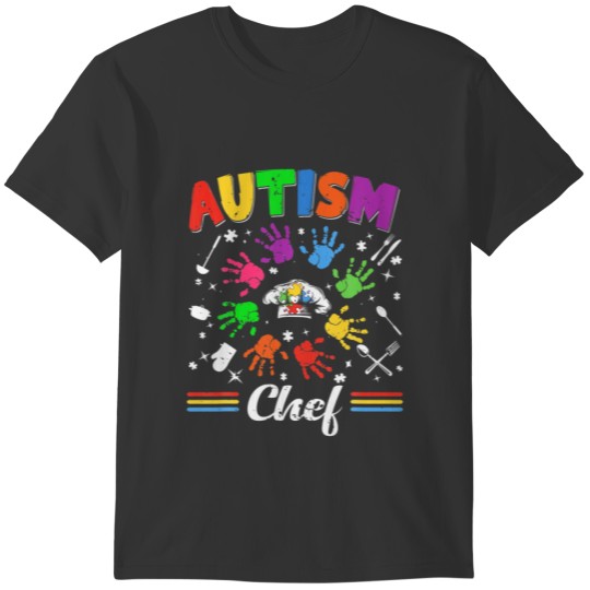 Awesome Autism Awareness Supportive Chef Men Wo T-shirt