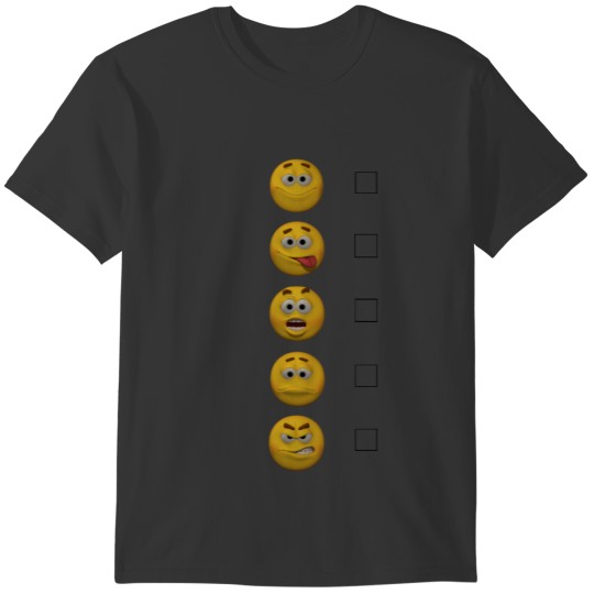 3d Style Emoticon Survey T-shirt