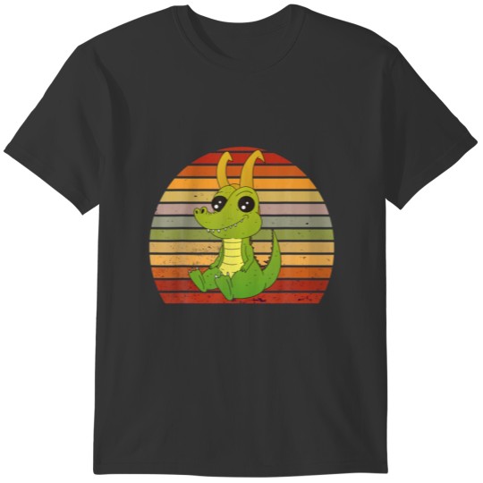 Little Cute Crocodile With Horns T-shirt