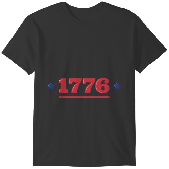 Patriot Pride Collection 1776 Short Sleeve Graphic Sweat T-shirt