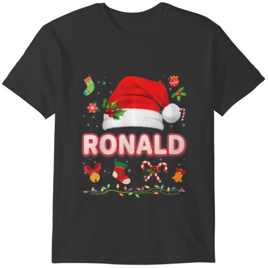 Ronald Santa Claus Hat Family Merry Christmas Xmas T-shirt