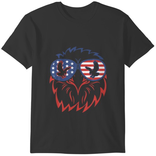 Patriotic Eagle Sunglasses 4Th Of July USA America T-shirt