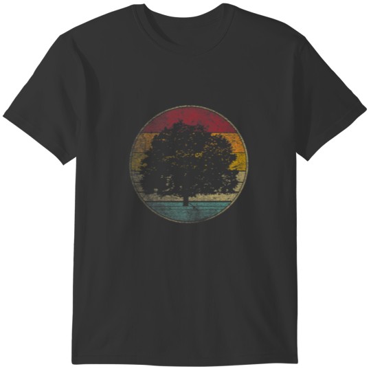 Tree Nature Earth Day Gift Retro Style Vintage 70S T-shirt