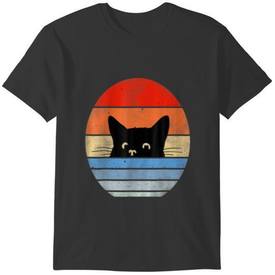 Funny Retro Cat , Vintage Cat Lover For Man T-shirt