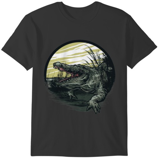 Fun Alligator Illustrative for men and boys Gator T-shirt