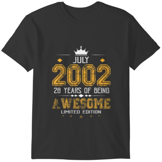 July 2002 20 Years Of Being Awesome Limited Editio T-shirt
