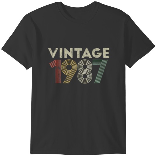 Vintage 1987 Womens Mens 34Th Birthday Gift For 34 T-shirt