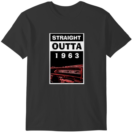 Straight Outta 1963 Classic Chevy Dashboard Red T-shirt