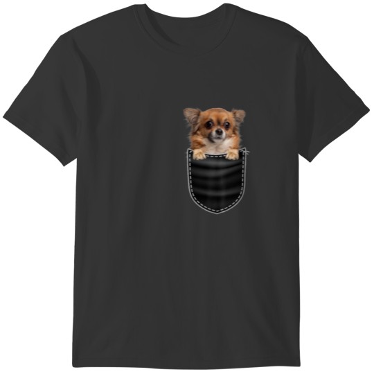 Chihuahua Dog Lover Small Breed - Dog Pocket Desig T-shirt