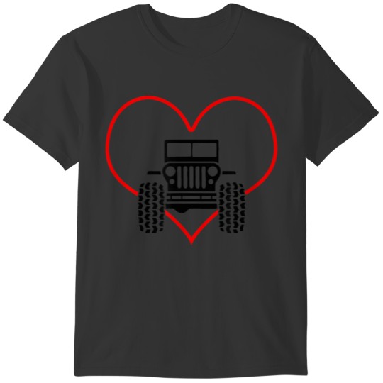 Driving Car Heart Lover Girl Truck T-shirt