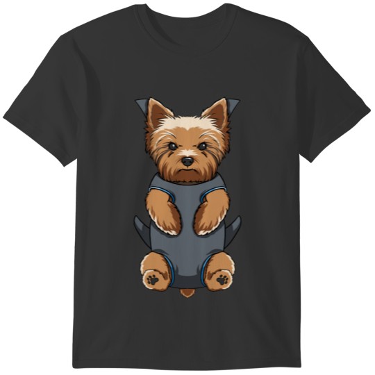 Puppy Yorkie Baby Carrier Front Pack  Women T-shirt