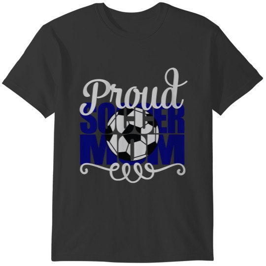 Proud Soccer Mom in Blue with "U" T-shirt