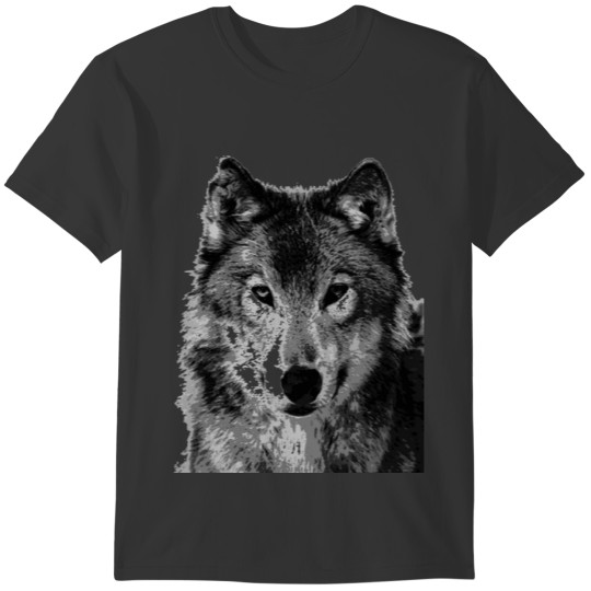 Black & White Wolf Portrait T-shirt