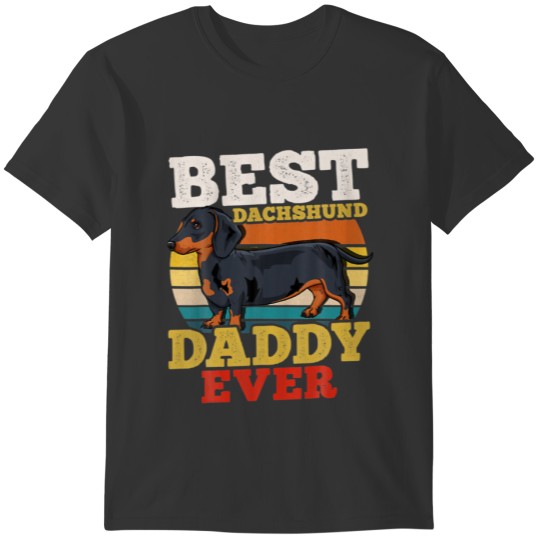 Dachshund Dad Retro T-shirt