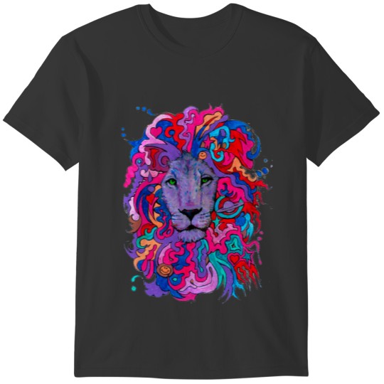 Purple Psychedelic Lion T-shirt