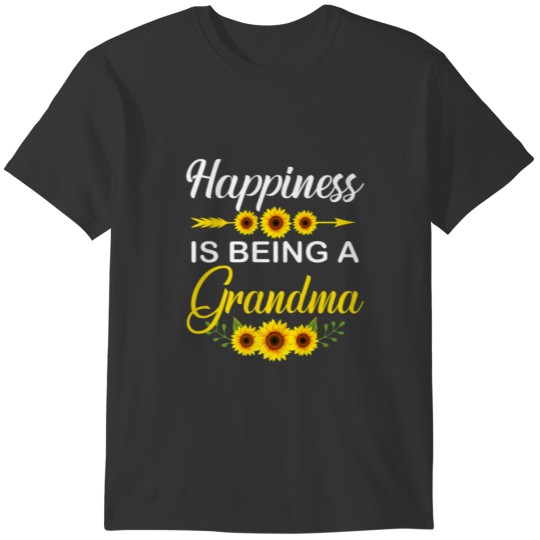 Happiness Is Being A Grandma Sunflower Mother's Da T-shirt