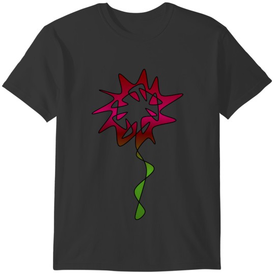 Perpetual Red Flower Art T-shirt
