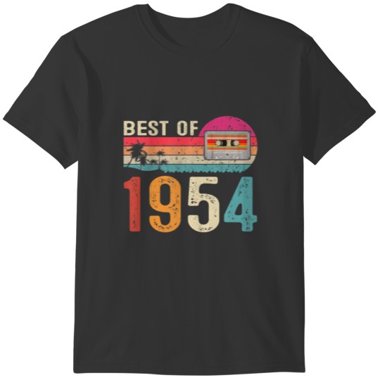 Vintage Cassette Best Of 1954 Born 68Th Birthday T-shirt