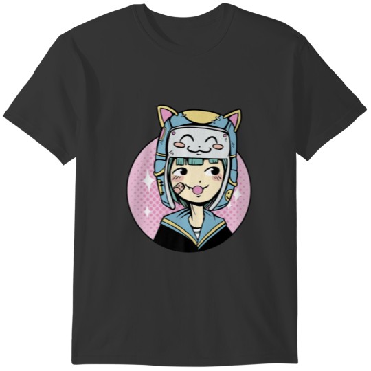Anime Cute Cat Girl - Japanese Esthetics - Otaku T-shirt