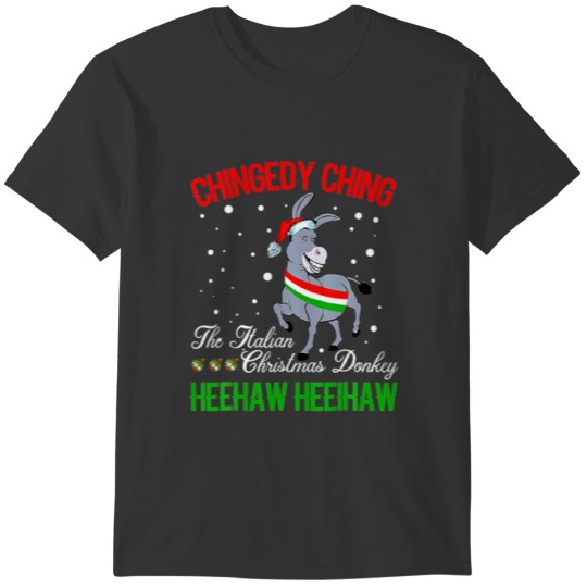Christmas Donkey Italian Xmas Gifts For Men Wo T-shirt