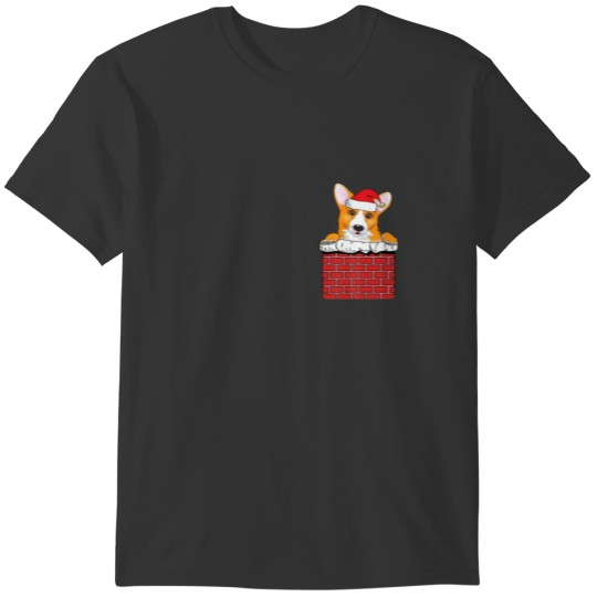 Pocket Corgi Funny Christmas Gift T-shirt
