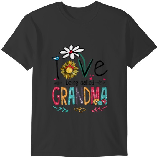 I Love Being Called Grandma Sunflower Mother's Day T-shirt
