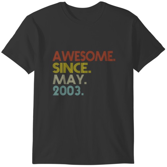 Awesome Since May 2003 Vintage 19Th Birthday T-shirt
