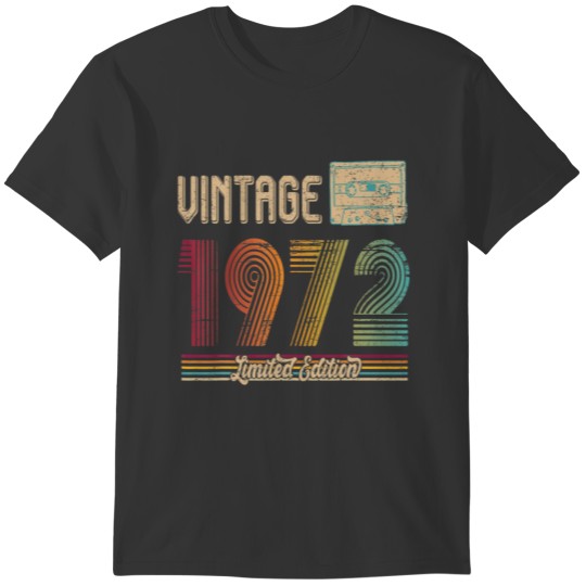 Vintage 1972 50Th Birthday Gifts Men And Women 50 T-shirt