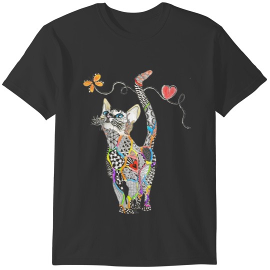 Cute and Colorful Cat T-shirt