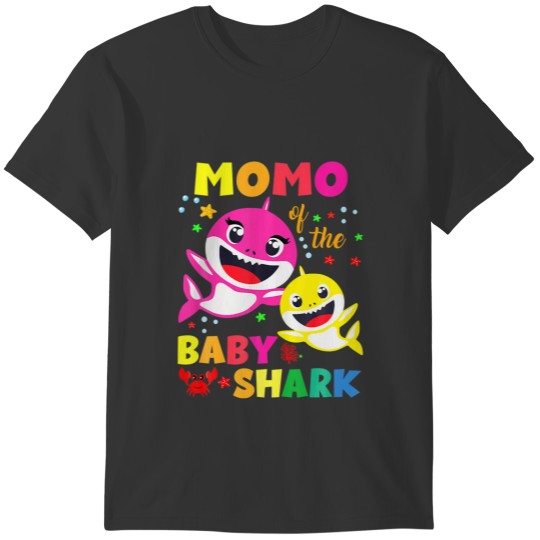 Momo Of The Birthday Shark Dad, Mom Matching Famil T-shirt