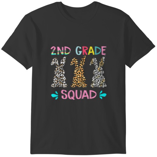 Cute 2Nd Grade Squad Teacher Bunnies Happy Easter T-shirt