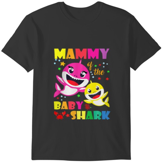 Mammy Of The Birthday Shark Dad, Mom Matching Fami T-shirt