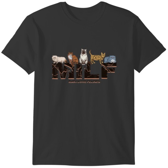 MILF Man I Love Felines Vintage Siamese Cat T-shirt
