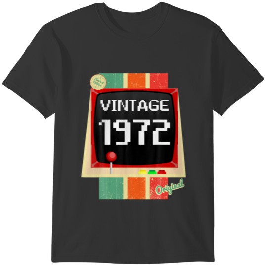 50 Years Birthday Man 1972 Gamer Console / Vintage T-shirt
