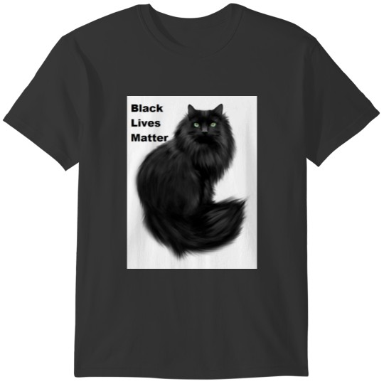 Black Cute Cat T-shirt