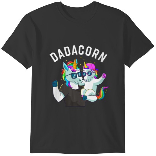 Mens Dadacorn Unicorn Dad Family Birthday Fathers T-shirt