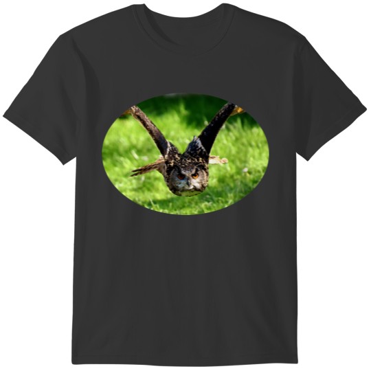 Wild Eagle Owl in Full Flight T-shirt