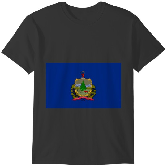 Blue Flag and Coat of Arms of Vermont T-shirt