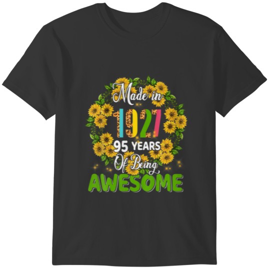Made In 1927 95 Years Of Being Awesome 95Th Bday S T-shirt
