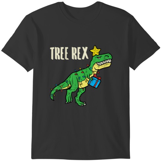 Tree Rex Trex Dino Funny Xmas Toddler Boys Christm T-shirt