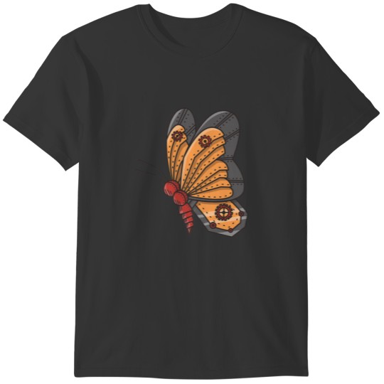 Steampunk Butterfly Summer Old School Fun T-shirt