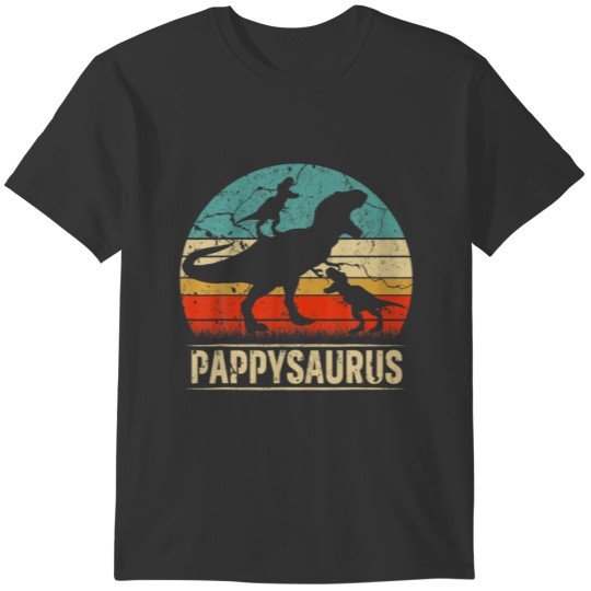 Pappy Dinosaur T Rex Pappysaurus 2 Kids Family Mat T-shirt