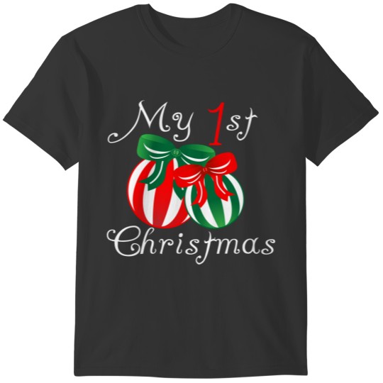 My 1st Christmas One-Piece in Black T-shirt