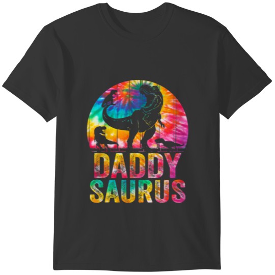 Daddysaurus T Rex Dinosaur Daddy Saurus Family Mat T-shirt